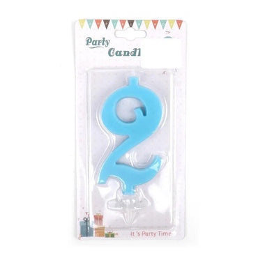 Happy Birthday No 2 Cake Topper Candle - Blue (NC-004) The Stationers